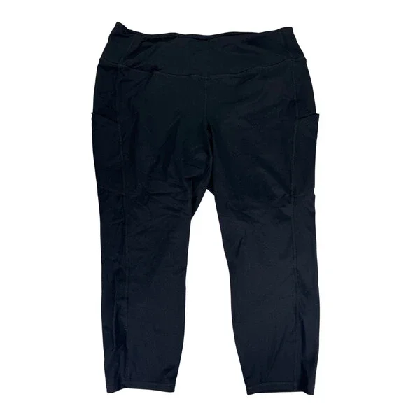 Torrid Active Women's Black Side Pocket Cropped Athletic Leggings - Plus 3 - Picture 1 of 3